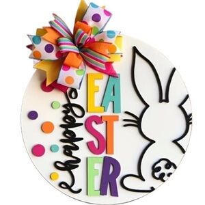 Handmade Happy Easter Welcome Door Sign